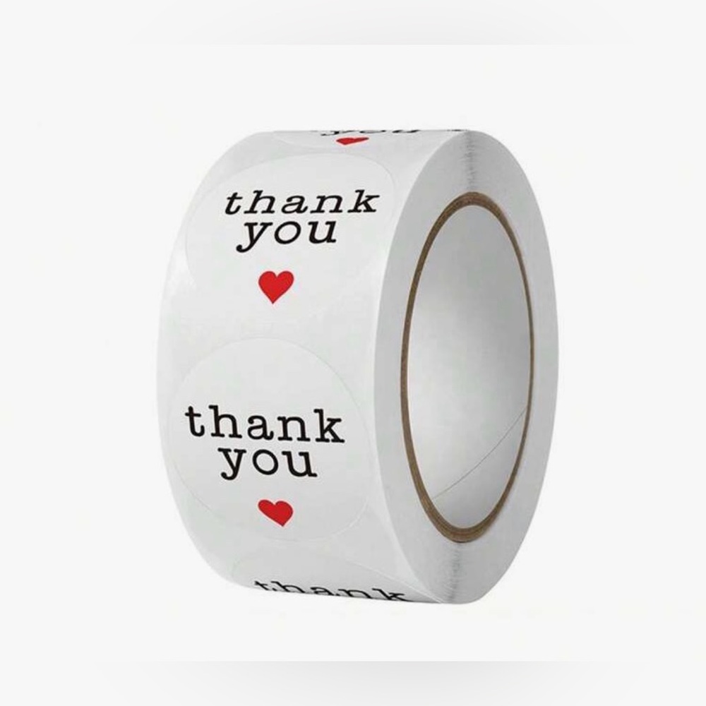 Thank you stickers - 1 roll (500 stickers)